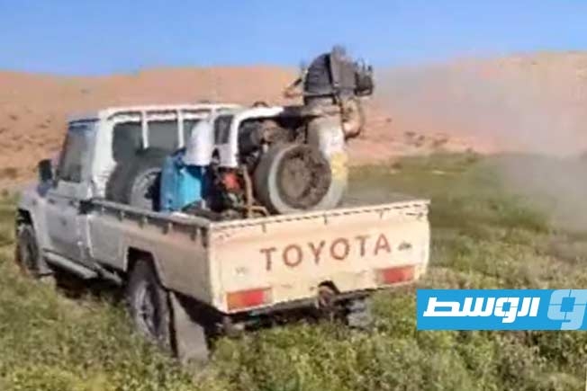 بالفيديو: حملة لمكافحة «الجراد» في نالوت