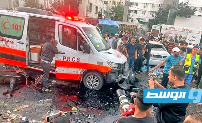 استشهاد موظف بـ«الهلال الأحمر» نتيجة قصف الاحتلال مقر الجمعية في خان يونس (فيديو)