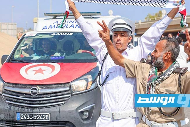 شاهد.. طرابلس تستقبل «قافلة الصمود»