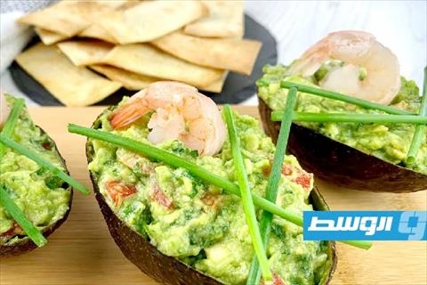 سلطة جمبري بالأفوكادو