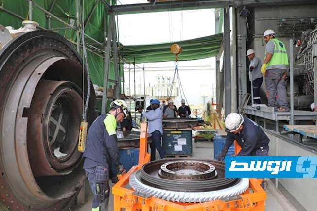 إجراء عمرة جسيمة للوحدة الغازية الثالثة بمحطة كهرباء الزهراء