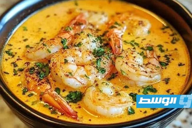 شوربه السي فود بالكريمة