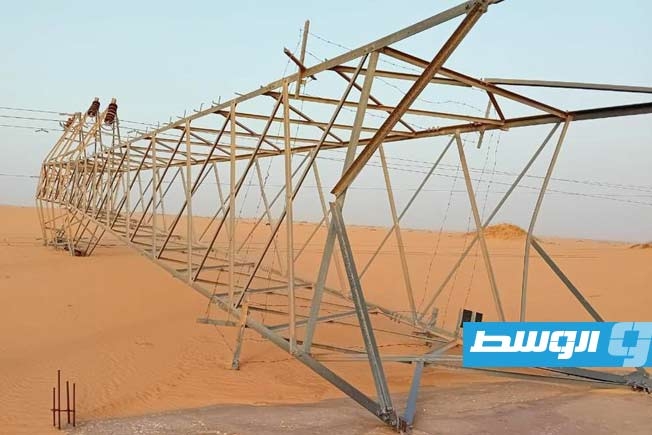 انقطاع الكهرباء عن منطقة الفقهاء بسبب سقوط أبراج نقل الطاقة