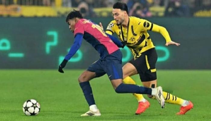 في 5 دقائق.. بن سبعيني يقتل أحلام دورتموند ضد برشلونة (فيديو)