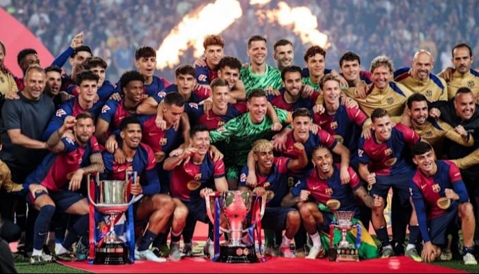إنجاز ثلاثي مزدوج.. موسم إعجازي في برشلونة