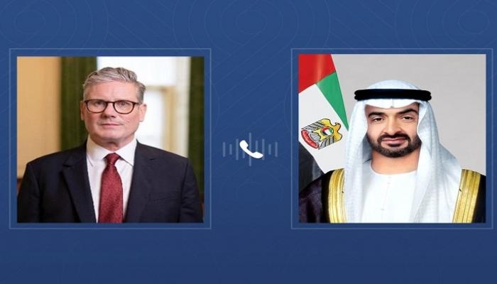 محمد بن زايد وستارمر يؤكدان أهمية خفض التصعيد بالمنطقة