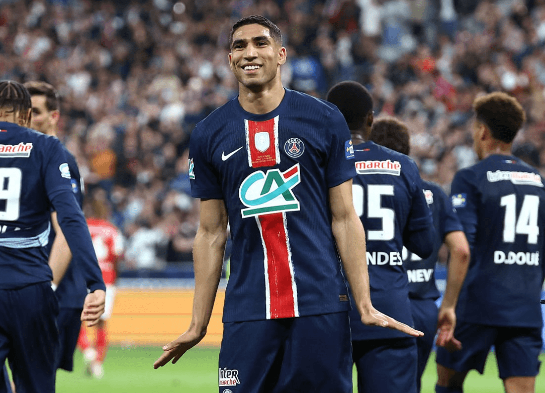 إليكم الأرقام المدهشة لحكيمي مع البي إس جي بعد نهائي الكأس