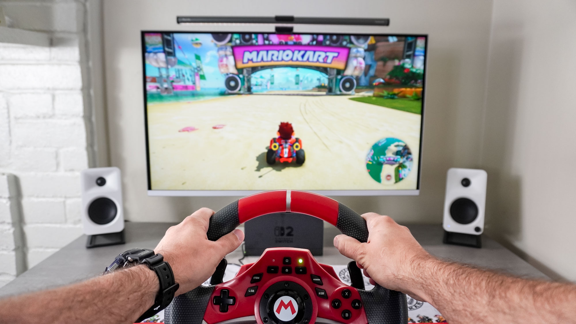 I tried playing Mario Kart World with this racing wheel for the original Switch — and it works like a charm on Switch 2