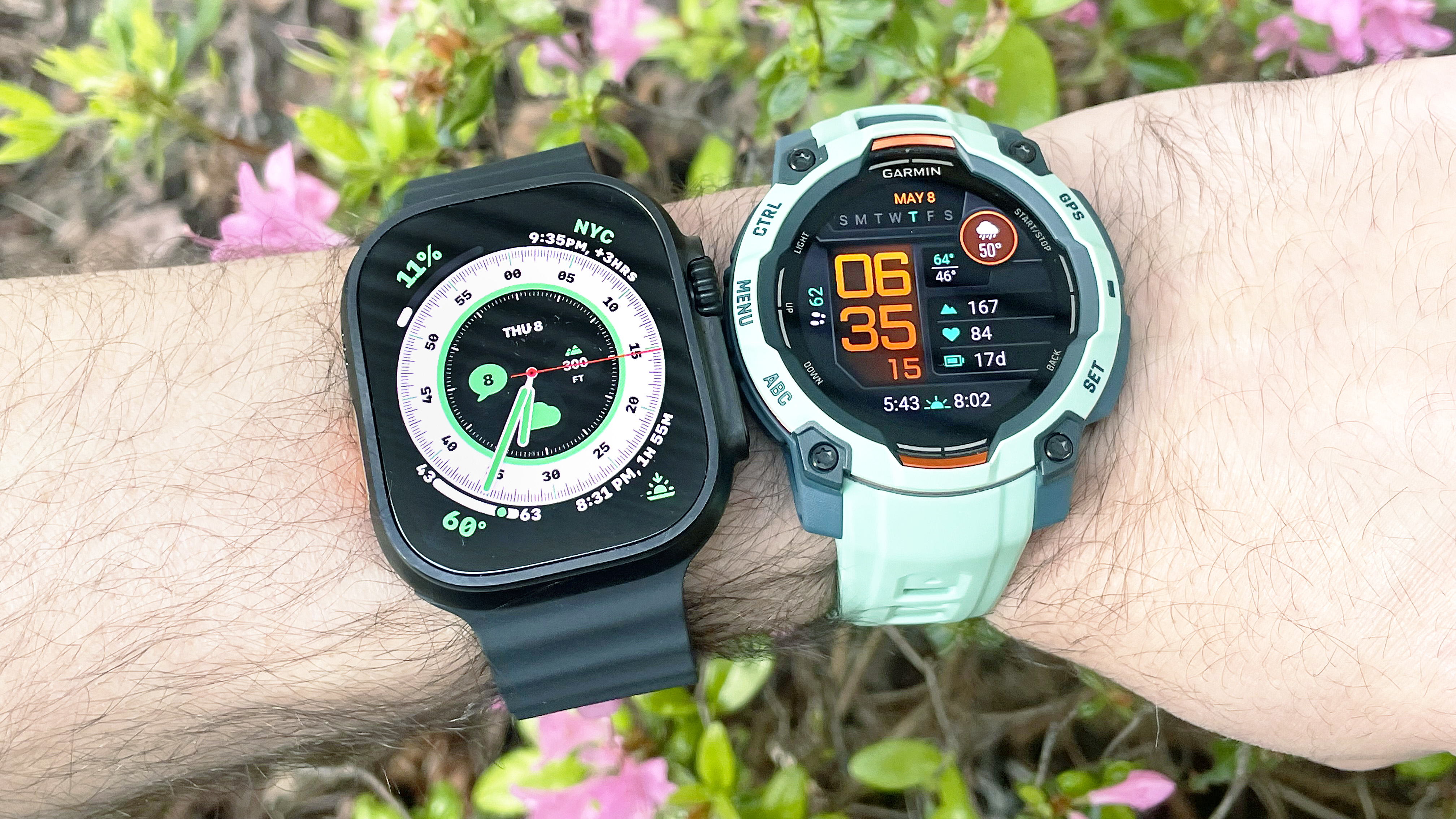 I tested the Apple Watch Ultra 2 vs the Garmin Instinct 2 by hiking 1,500 feet up the Columbia River Gorge — here's what I learned