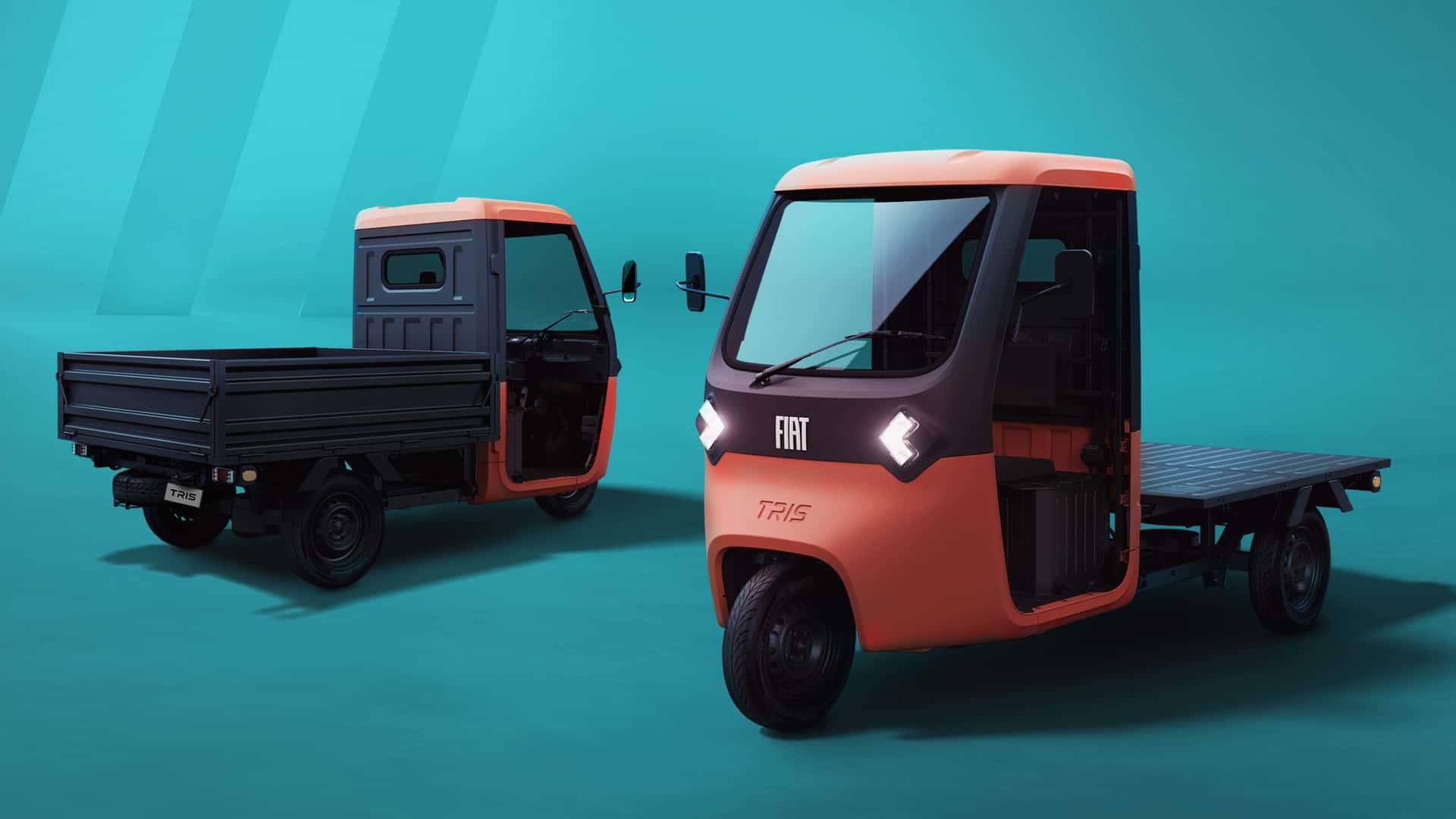 Fiat's First Three-Wheel EV Is This Super Cute Delivery Truck