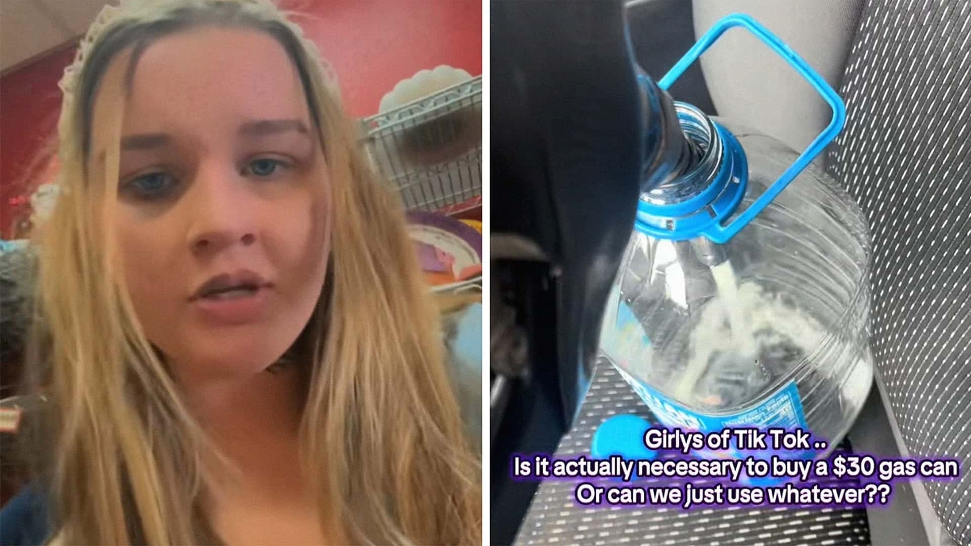 'Is it Actually Necessary to Buy a $30 Gas Can?': Woman Uses Hawaiian Punch Bottle as Gas Can. Is that OK?