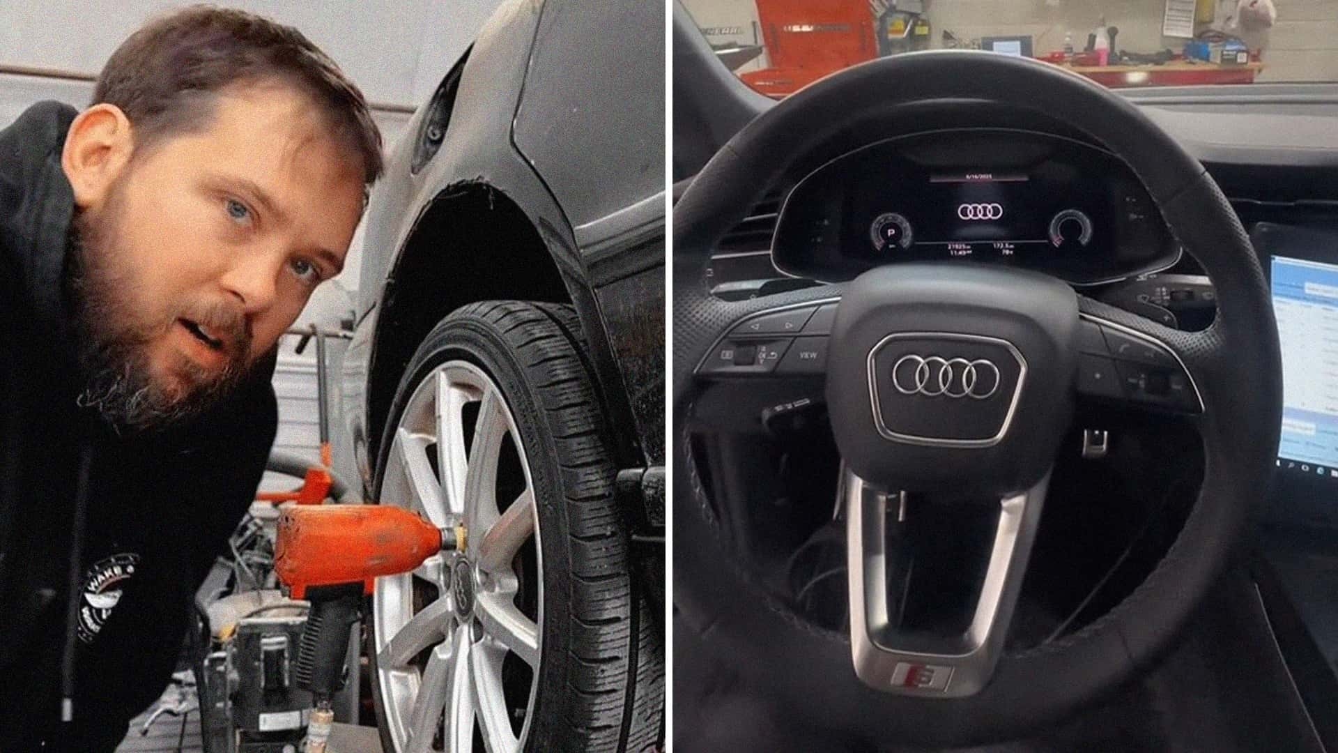 'This Is Why No One Wants to Work at Dealerships:' Mechanic Works on Audi With Nail in Tire. Then He Turns on the Computer