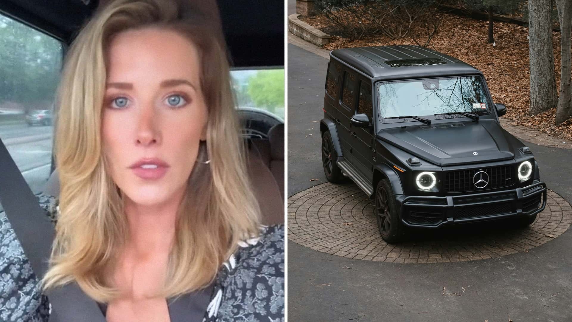 Woman Starts Driving. Then Water Starts Pouring Onto Her Mercedes G-Wagon's Dashboard and Touchscreen