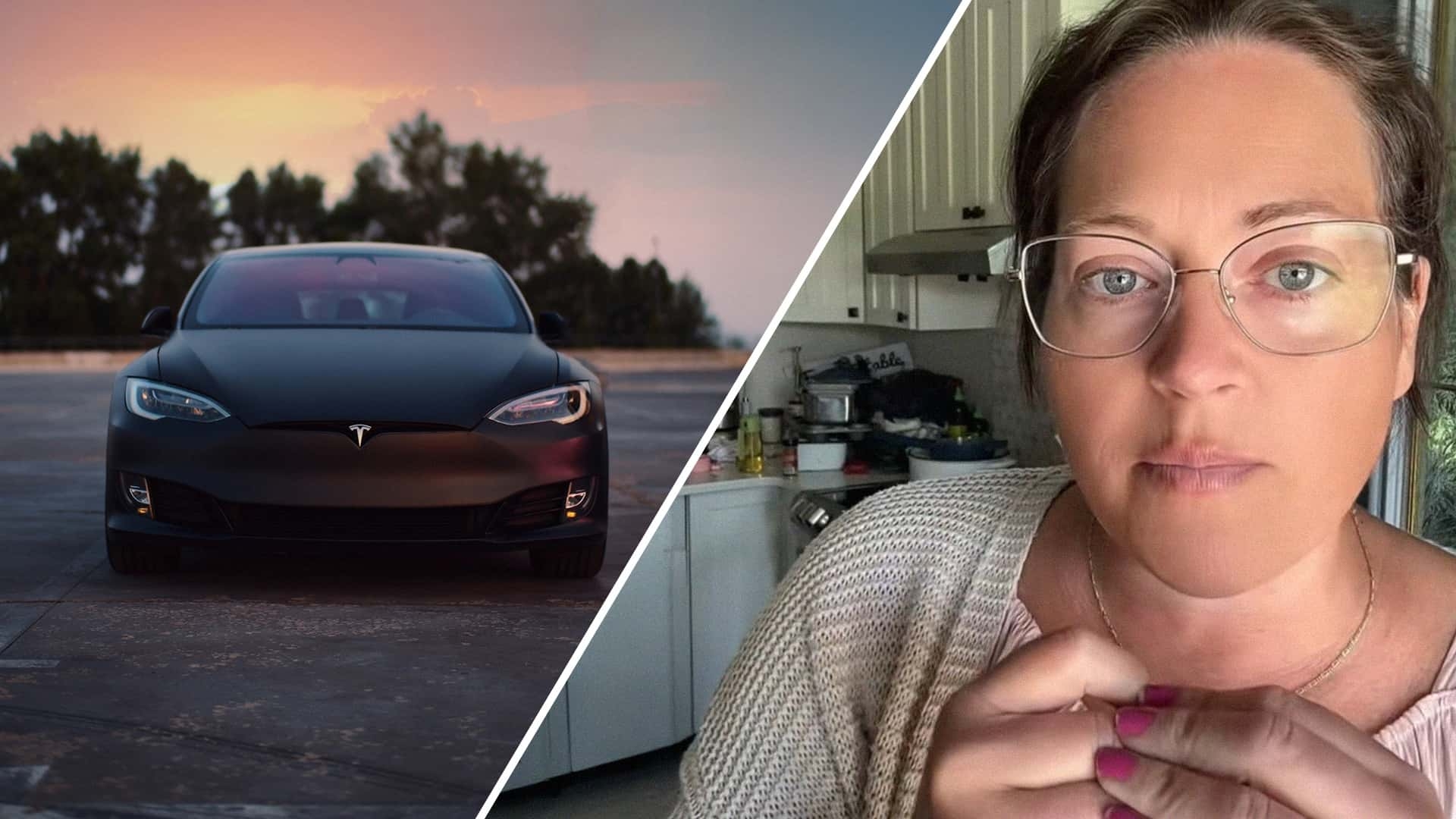 ‘Yeah, It's Totaled:' Woman Sees Small Crack on Tesla Roof. Then She Sees What It Looks Like From the Inside