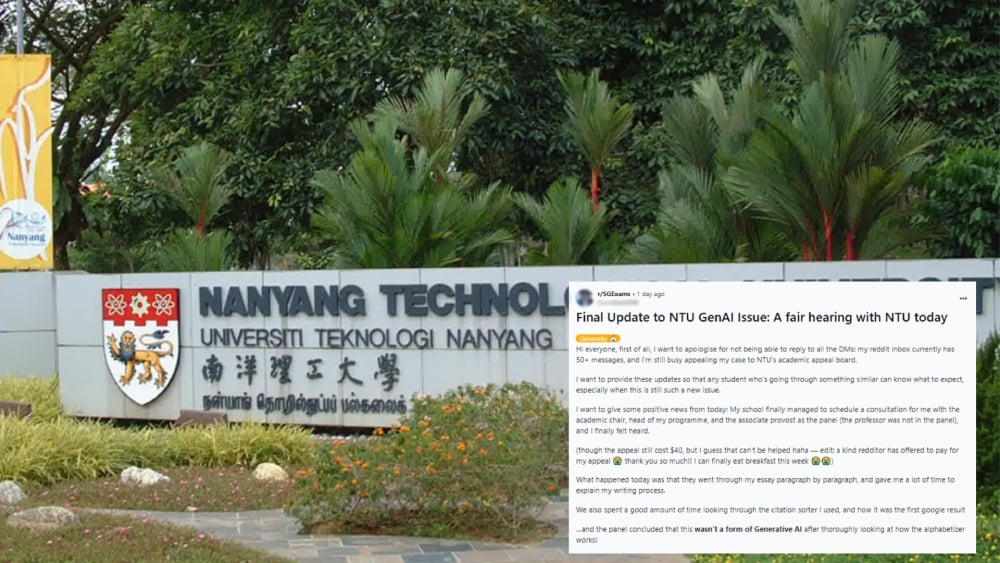‘Finally heard': NTU student granted hearing, cleared of AI misconduct