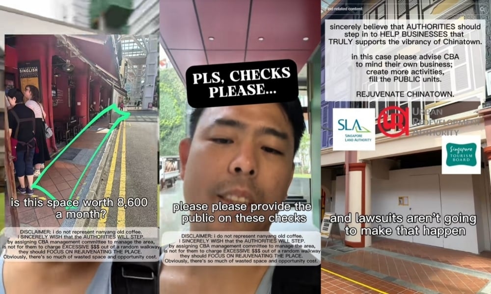 CBA faces scrutiny over S$8,600 monthly rental demand for space outside Chinatown coffeeshop