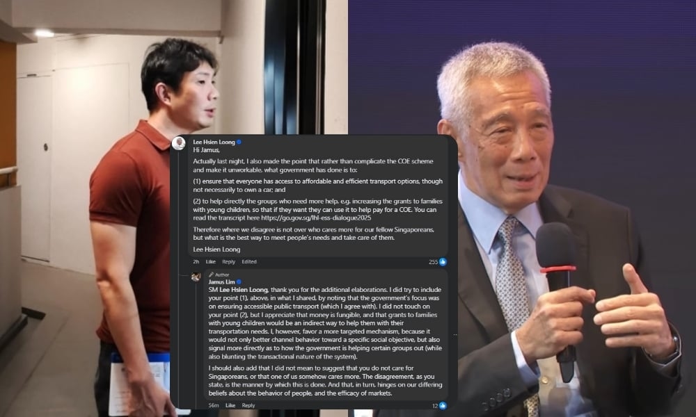 SM Lee defends market approach for COE while Jamus Lim urges more empathy and social fairness