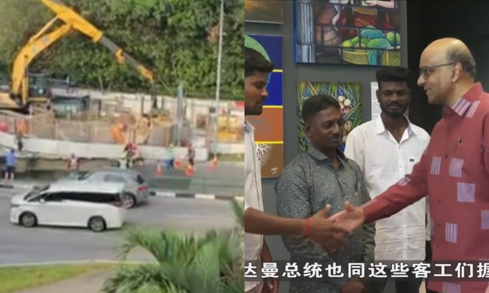 Workers who rescued driver from Tanjong Katong sinkhole honoured by President Tharman