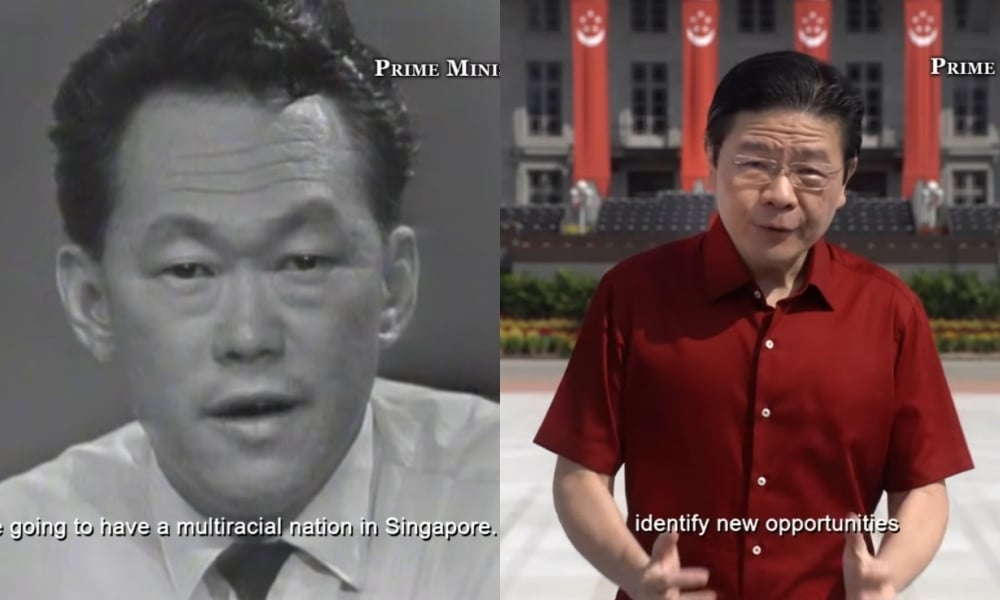 LKY's Proclamation played during SG60 message as Lawrence Wong pledges support amid global shifts