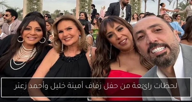 لحظات رائعة من حفل زفاف أمينة خليل وأحمد زعتر