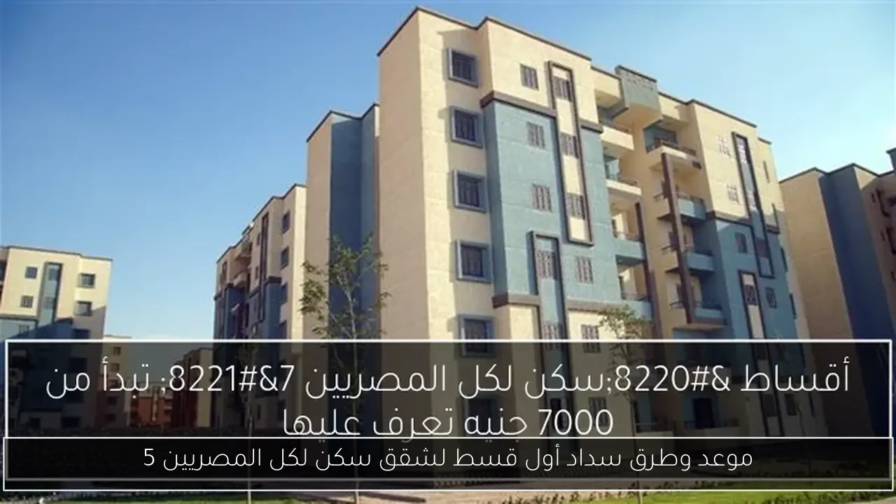 موعد وطرق سداد أول قسط لشقق سكن لكل المصريين 5