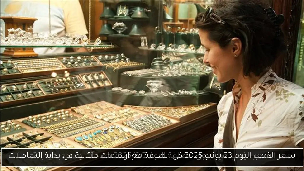 سعر الذهب اليوم 23 يونيو 2025 في الصاغة مع ارتفاعات متتالية في بداية التعاملات