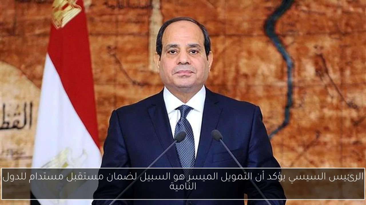 الرئيس السيسي يؤكد أن التمويل الميسر هو السبيل لضمان مستقبل مستدام للدول النامية
