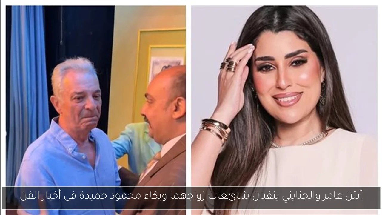 آيتن عامر والجنايني ينفيان شائعات زواجهما وبكاء محمود حميدة في أخبار الفن