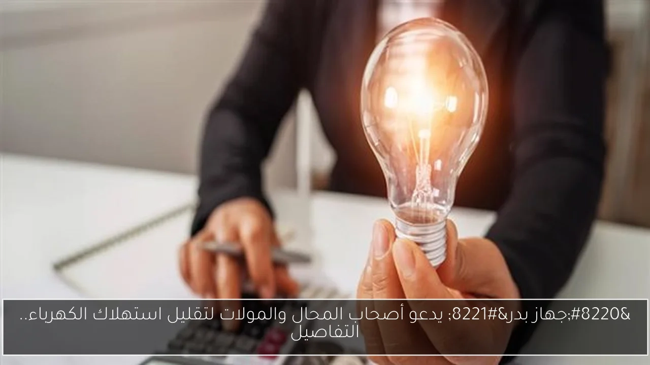 'جهاز بدر' يدعو أصحاب المحال والمولات لتقليل استهلاك الكهرباء.. التفاصيل