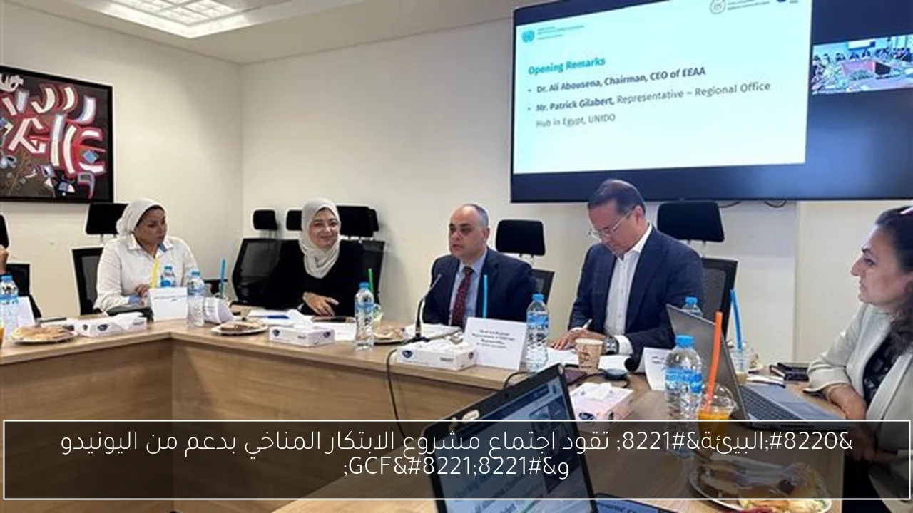 'البيئة' تقود اجتماع مشروع الابتكار المناخي بدعم من اليونيدو و'GCF'