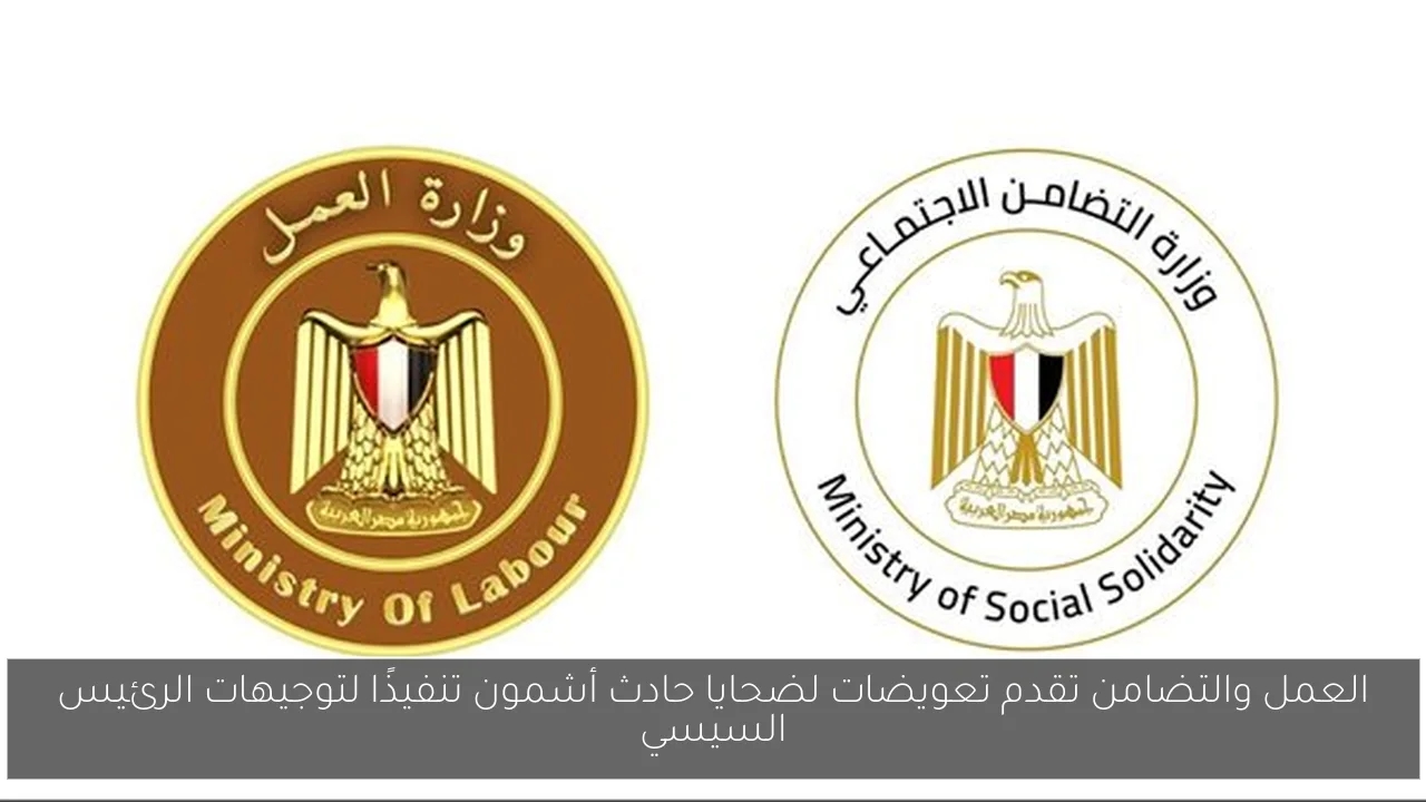 العمل والتضامن تقدم تعويضات لضحايا حادث أشمون تنفيذًا لتوجيهات الرئيس السيسي