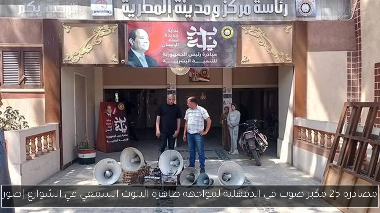 مصادرة 25 مكبر صوت في الدقهلية لمواجهة ظاهرة التلوث السمعي في الشوارع