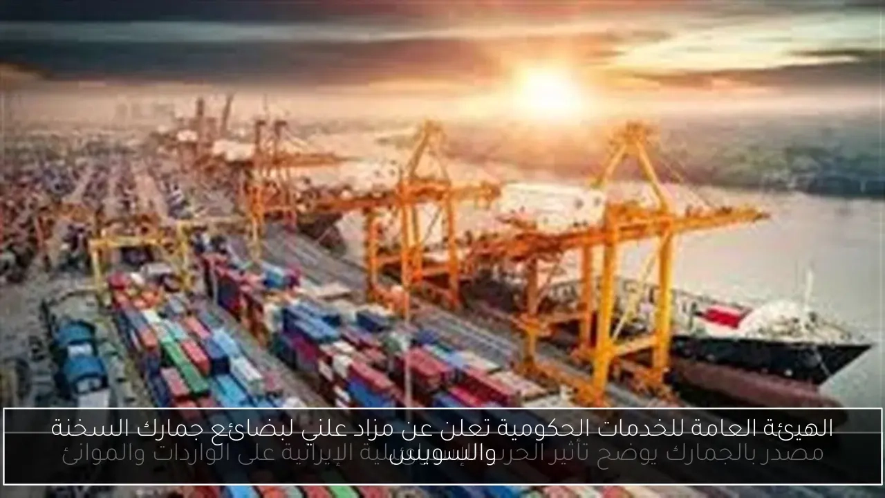 الهيئة العامة للخدمات الحكومية تعلن عن مزاد علني لبضائع جمارك السخنة والسويس