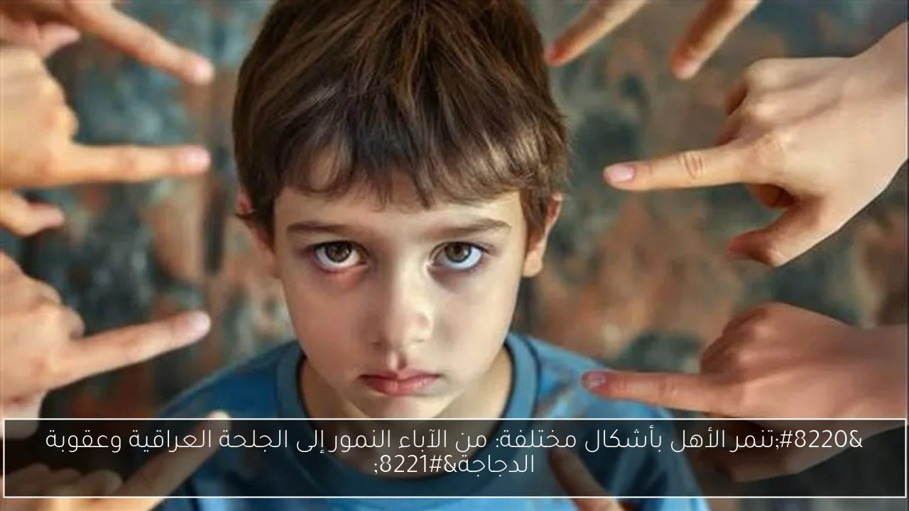 'تنمر الأهل بأشكال مختلفة: من الآباء النمور إلى الجلحة العراقية وعقوبة الدجاجة'