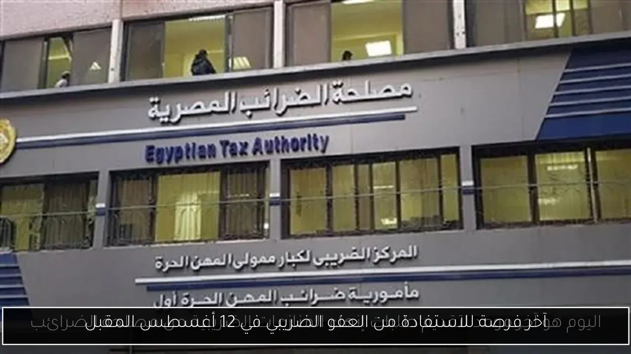 آخر فرصة للاستفادة من العفو الضريبي في 12 أغسطس المقبل