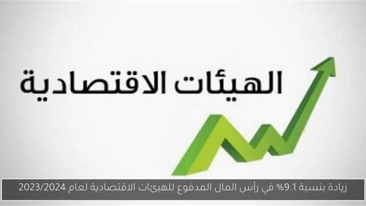 زيادة بنسبة 9.1٪ في رأس المال المدفوع للهيئات الاقتصادية لعام 2023/2024