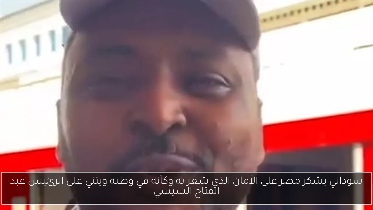 سوداني يشكر مصر على الأمان الذي شعر به وكأنه في وطنه ويثني على الرئيس عبد الفتاح السيسي