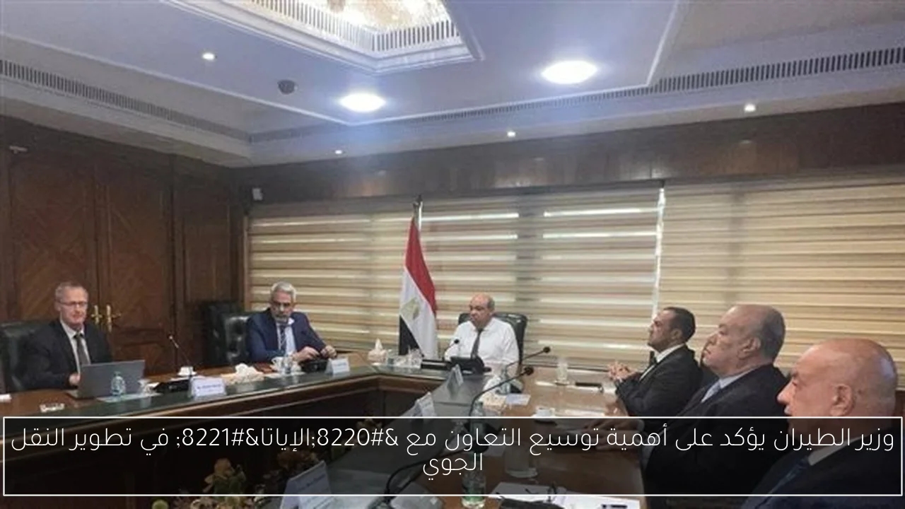 وزير الطيران يؤكد على أهمية توسيع التعاون مع 'الإياتا' في تطوير النقل الجوي