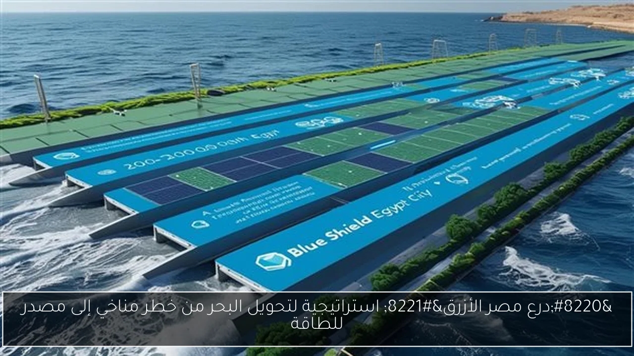 'درع مصر الأزرق' استراتيجية لتحويل البحر من خطر مناخي إلى مصدر للطاقة