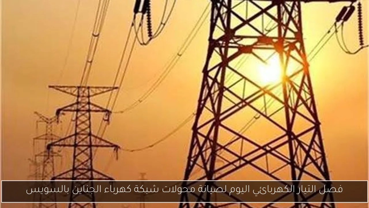 فصل التيار الكهربائي اليوم لصيانة محولات شبكة كهرباء الجناين بالسويس