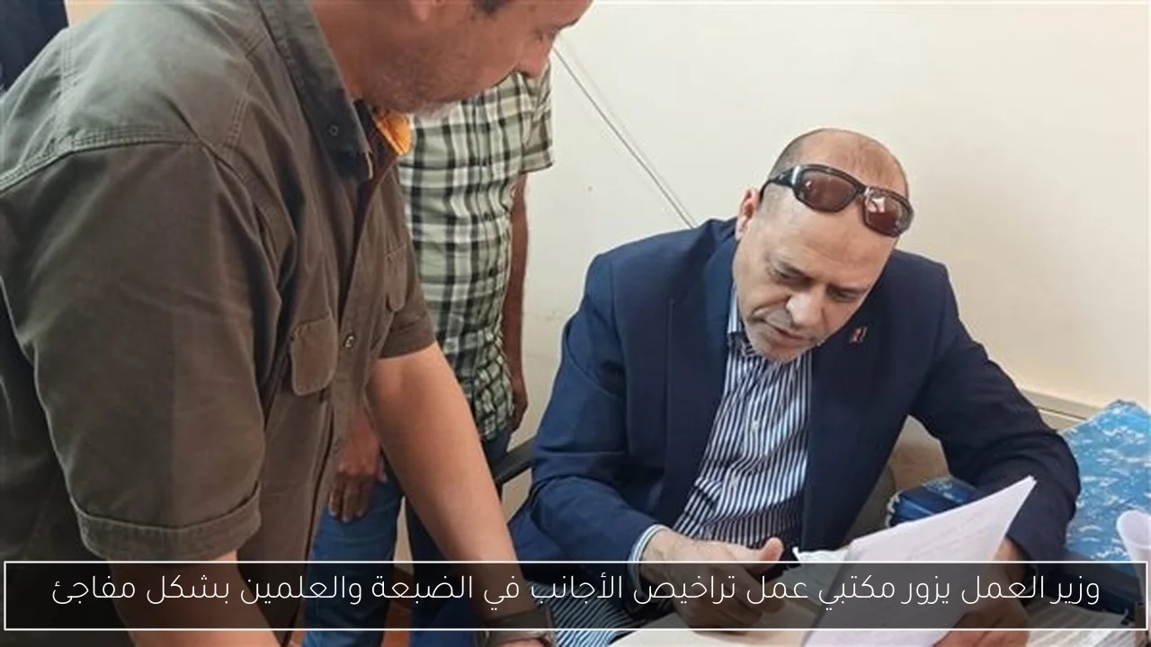 وزير العمل يزور مكتبي عمل تراخيص الأجانب في الضبعة والعلمين بشكل مفاجئ