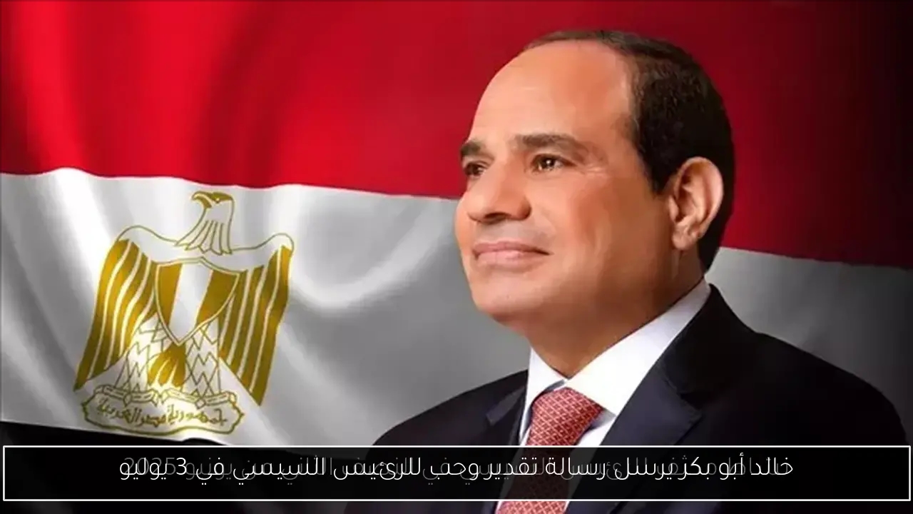 خالد أبو بكر يرسل رسالة تقدير وحب للرئيس السيسي في 3 يوليو