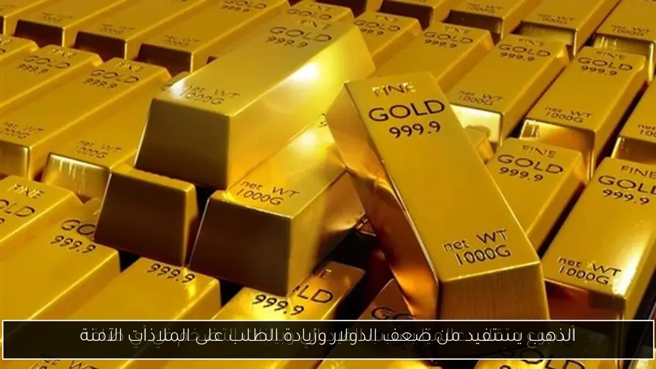 الذهب يستفيد من ضعف الدولار وزيادة الطلب على الملاذات الآمنة
