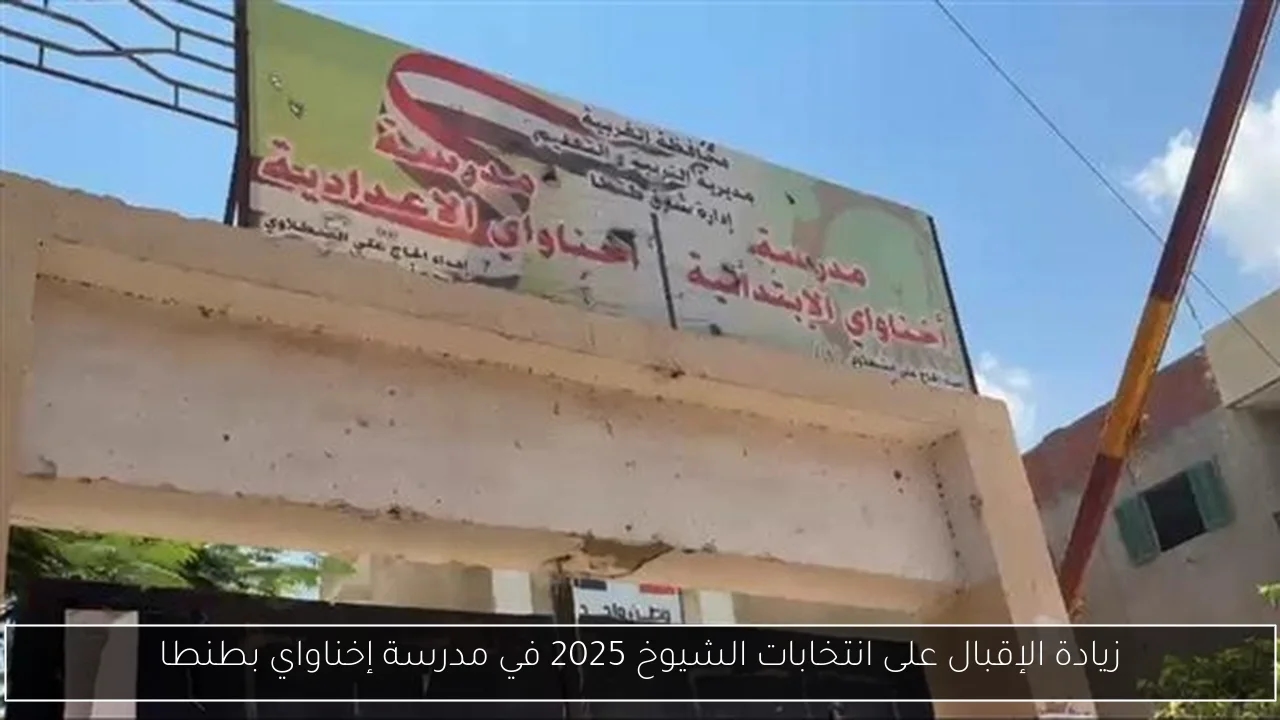 زيادة الإقبال على انتخابات الشيوخ 2025 في مدرسة إخناواي بطنطا