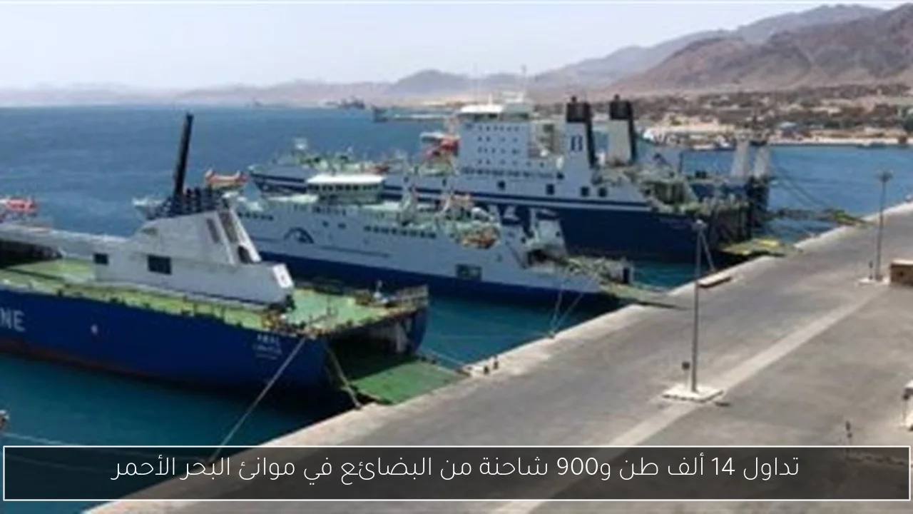 تداول 14 ألف طن و900 شاحنة من البضائع في موانئ البحر الأحمر