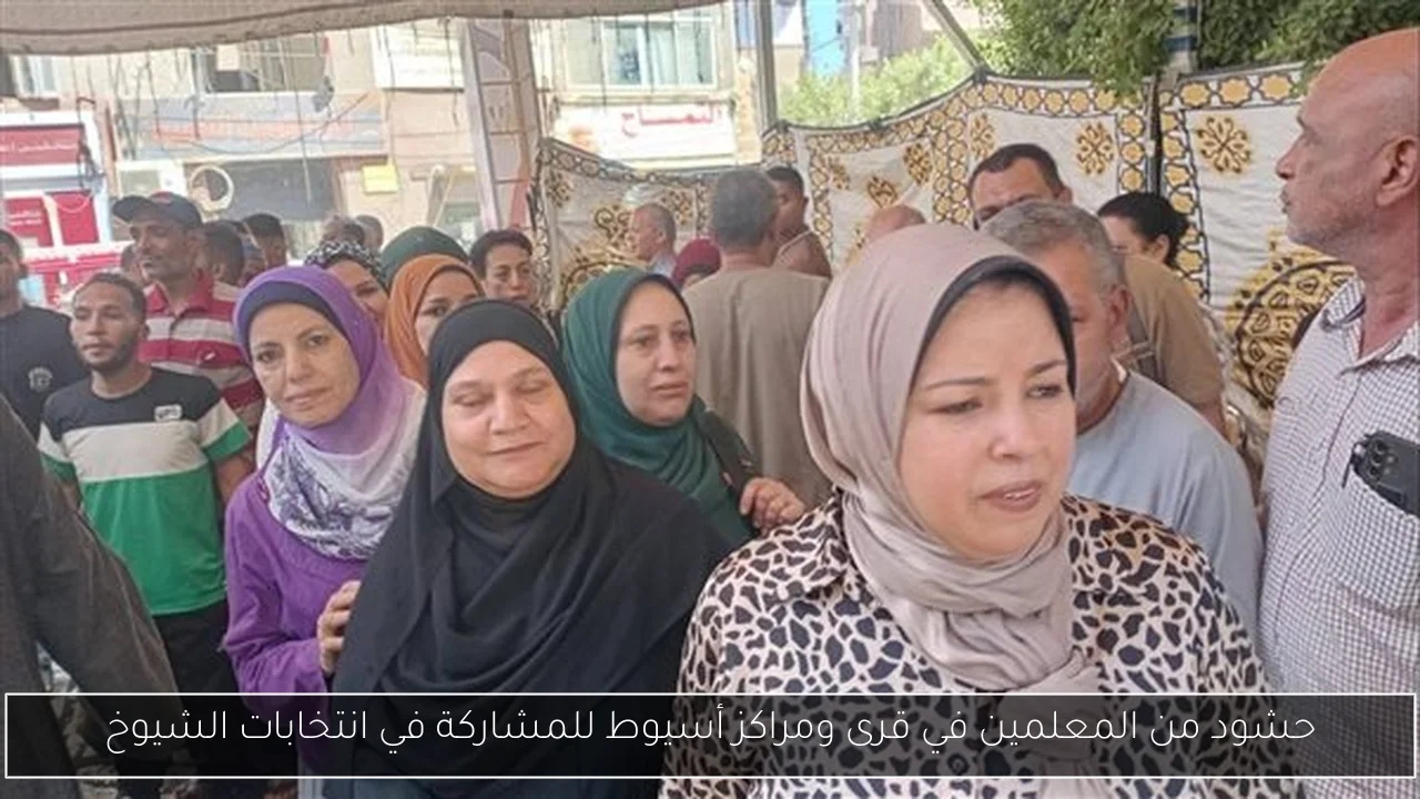 حشود من المعلمين في قرى ومراكز أسيوط للمشاركة في انتخابات الشيوخ
