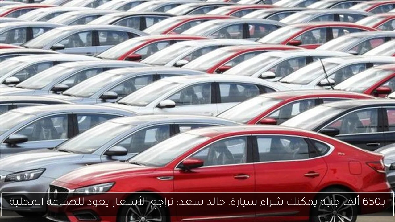بـ650 ألف جنيه يمكنك شراء سيارة، خالد سعد: تراجع الأسعار يعود للصناعة المحلية