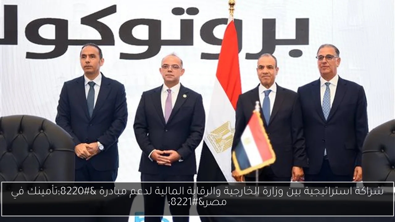 شراكة استراتيجية بين وزارة الخارجية والرقابة المالية لدعم مبادرة 'تأمينك في مصر'