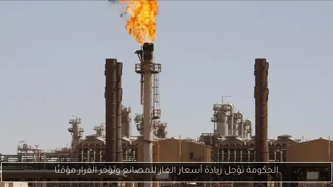 الحكومة تؤجل زيادة أسعار الغاز للمصانع وتؤخر القرار مؤقتًا