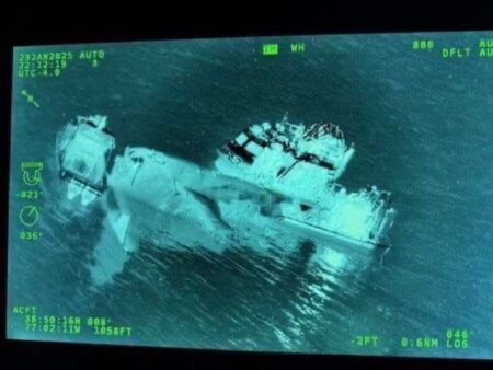 Washington: Images from a Helicopter overhead, show several Pieces of the Fuselage